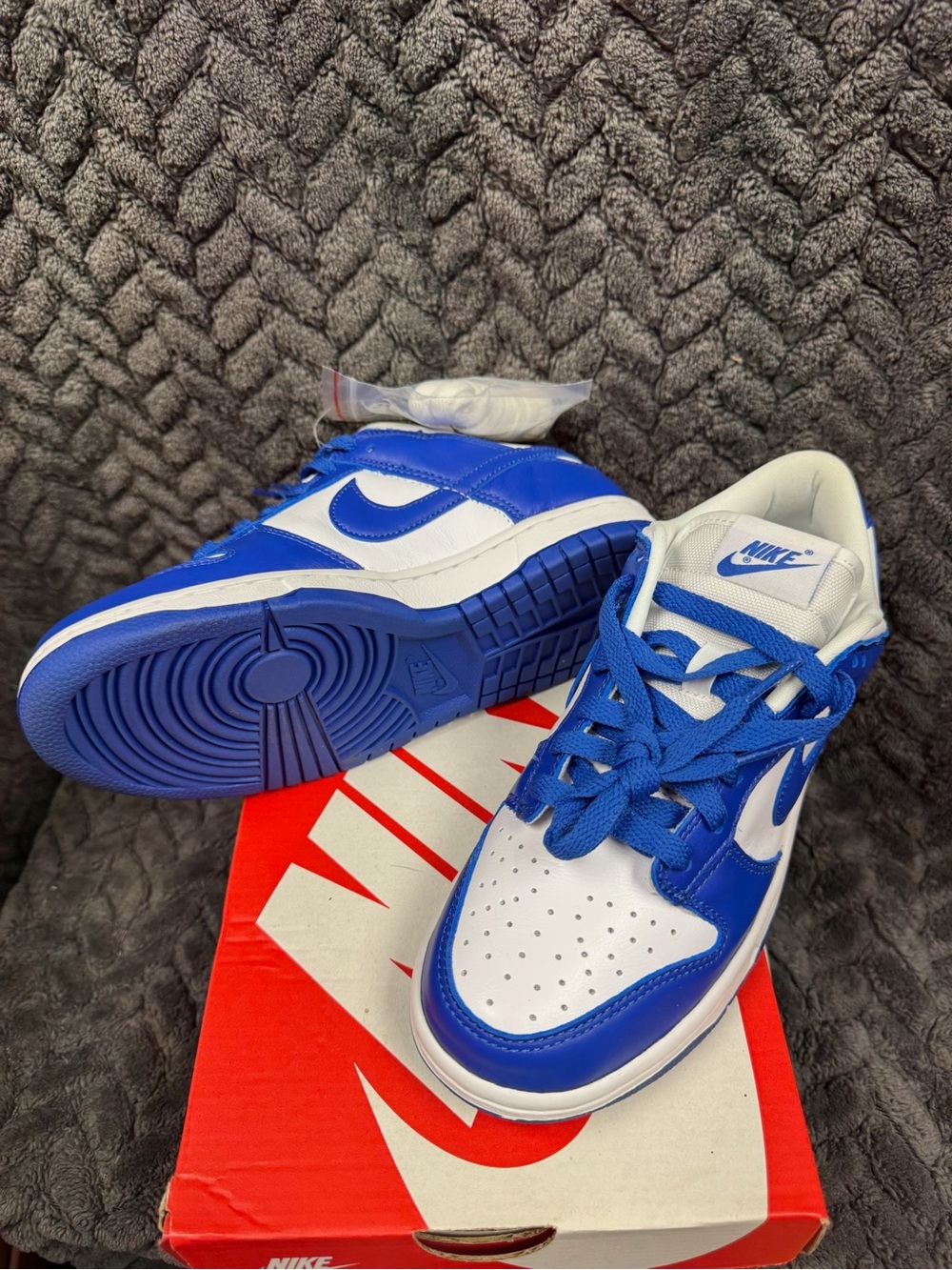 Nike Kids Blue and White Low-Top Sneakers